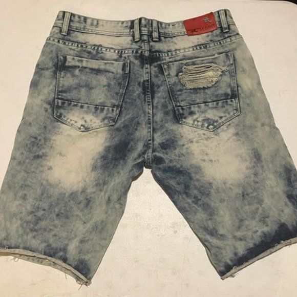 Men's Denim Shorts – Size 38 – Classic Blue Wash – Casual Summer Wear - Picture 4 of 4